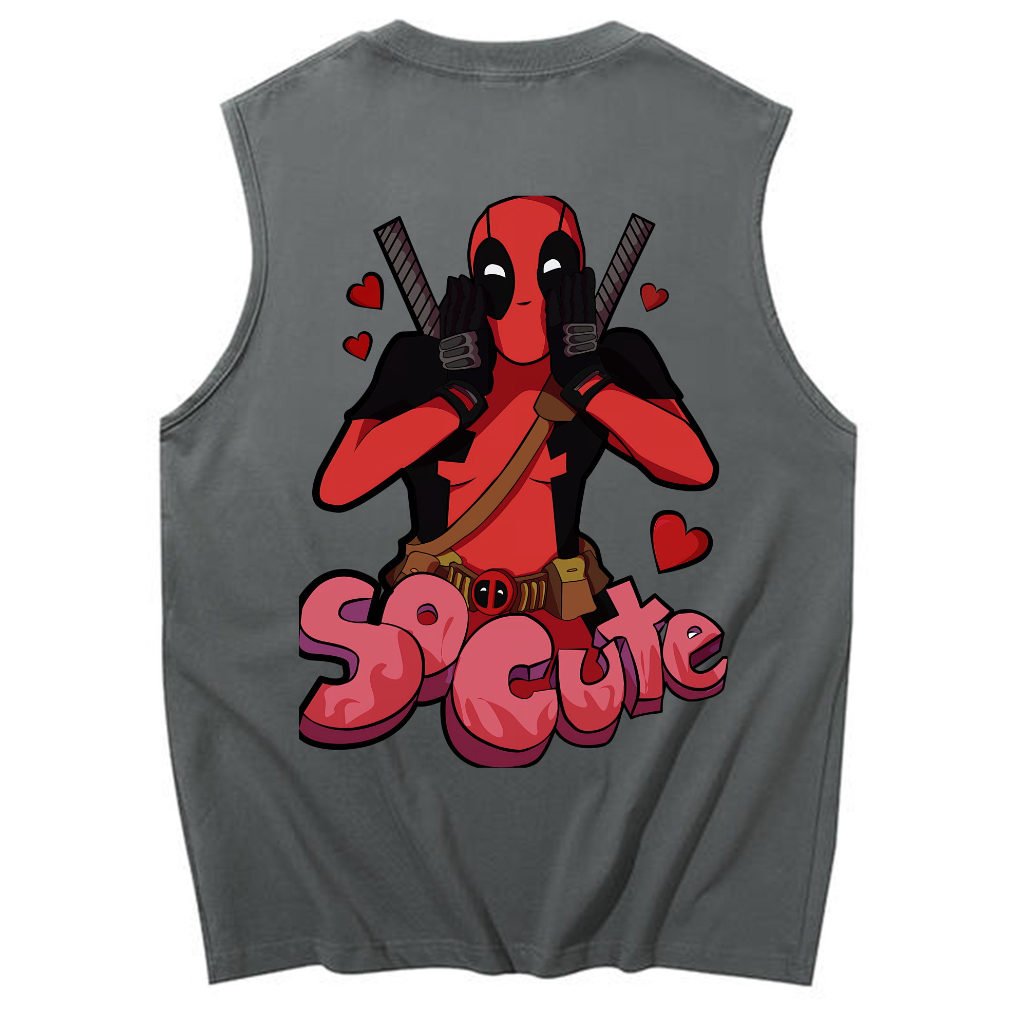 （画像用） Deadpool デッドプール コットン100％タンクトップ（背面プリント）